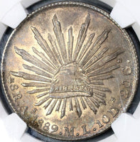 1889-As NGC MS 63 MEXICO Silver 8 Reales Coin Scarce Alamos POP 4/5 (18052501C)