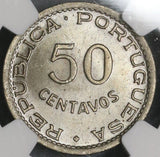 1949 NGC MS 65 Cape Verde 50 Centavos Portugal Colony Coin (21082204C)