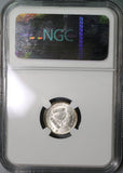 1948 NGC MS 65 SOUTH AFRICA Silver 3 pence Protea Flower Coin (17091607C)