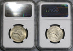 1942 1943 NGC AU 58 New Zealand Silver Florin Coins (18021901C)