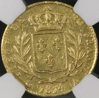 1814-A NGC VF FRANCE 20 Francs Louis XVIII GOLD Coin (17061803CZ)