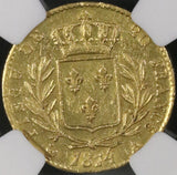 1814-A NGC VF FRANCE 20 Francs Louis XVIII GOLD Coin (17061803CZ)