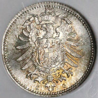 1876-G NGC MS 67 GERMANY Silver 20 Pfennig BU Coin Top POP 2/0 (17052801CZ)