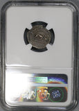 140 NGC XF Antoninus Pius Roman Empire Denarius Wolf Twins Grotto 5/5 (21083002C)