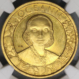 1931 MS 64 France Colonial Paris Exposition OCEANA Medal 31mm (17090602D)