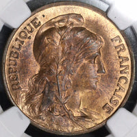 1912 NGC MS 64 RB France 10 Centimes Marianne Mint State Coin (20092502C)