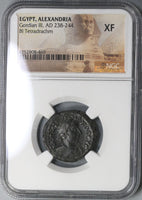 240/1 NGC XF Gordian III Egypt Alexandria Tetradrachm Eagle Stg Year 4 (17062804D)