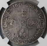 1696-E NGC F 15 Exeter Silver 1/2 Crown GREAT BRITAIN Coin POP 1/1 (18090203C)