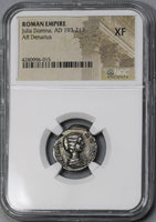 193 Julia Domna Denarius Roman Empire Vesta NGC XF Scarce Early Type (18032105C)