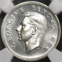 1952 NGC PF 66 SOUTH AFRICA Proof Silver Shilling BU Coin (17062405C)