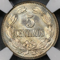 1938 NGC MS 63 Venezuela 5 Centimos Horse Lustrous UNC Coin (21083006C)