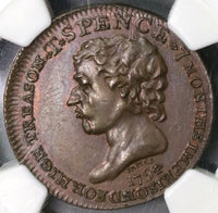 1794 NGC UNC SPENCE & INDIAN 1/2 Penny Conder Token Middlesex DH 684 (18090402CZ)