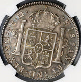 1821 Guatemala 8 Reales Colonial Spain Silver Coin NGC XF 45 (17010502D)