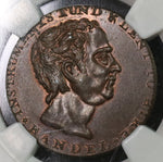 1790s NGC MS 64 Handel Conder 1/2 Penny Token Middlesex Dodds DH 300 (21082404C)