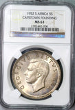 1952 NGC MS 63 SOUTH AFRICA 5 Shilllings Coin Capetown Founding Coin (18090403C)