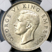 1942 1943 NGC AU 58 New Zealand Silver Florin Coins (18021901C)