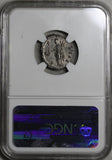 153 NGC AU Antoninus Pius Roman Empire Denarius Vesta 4/5 5/5 (18100202C)