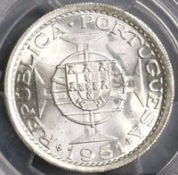 1951 PCGS MS 66 St Thomas Prince 10 Escudos 40K Silver Coins (18091609C)