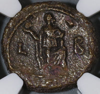 293 NGC Ch Fine Galerius Egypt Alexandria Roman Tetradrachm Elpis Happiness  R3 (21090204C)