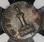 161 NGC Ch XF Antoninus Pius Roman Empire Divo Pio Column Denarius (20052501C)