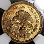 1942 NGC MS 64 Mexico 5 Centavos Aztec Sun Stone Coin (21082906C)