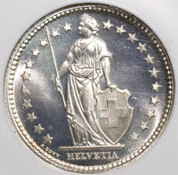 1941 NGC SP 67 Switzerland 2 Francs Specimen BU Silver Coin POP 6/0 (18092204C)