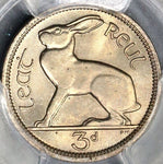 1946 PCGS MS 65 Ireland 3 Pence Bunny Irish Key Date Coin (18012901D)