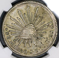 1830-Pi NGC AU 53 MEXICO Silver 8 Reales Scarce Potosi Mint Coin (18020902C)