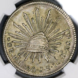 1830-Pi NGC AU 53 MEXICO Silver 8 Reales Scarce Potosi Mint Coin (18020902C)
