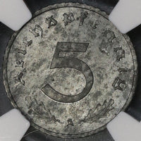1947-A NGC MS 62 Allied Occupation Germany 5 Pfennig Coin (17102602C)