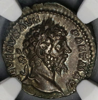 200 NGC Ch XF Septimius Severus Roman Empire Denarius Providentia (21090205C)