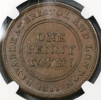 1811 NGC MS 62 Patent Sheathing Nail Penny Ship Token Coin POP 1/0 (21083102C)