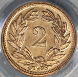 1937 PCGS SP 64 RD Switzerland 2 Rappen RED Specimen Proof Coin (21082501C)