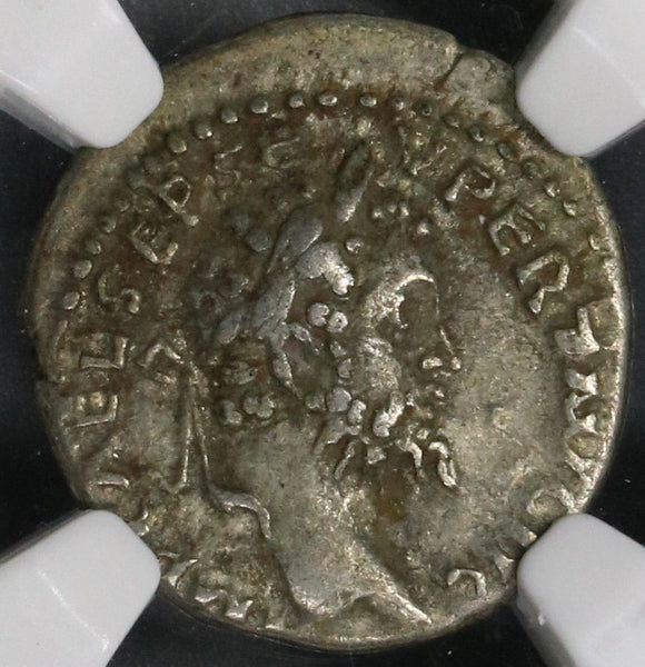 194 NGC VF Septimius Severus Roman Empire Denarius AVG II C Emesa Eastern Mint Coin (18082906C)