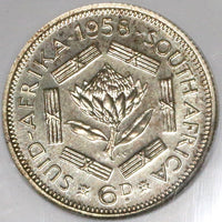 1958 South Africa 6 Pence NGC PF 66 only 985 Proof Coins Minted (18081101C)