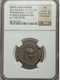 227  NGC XF Fine Style Severus Alexander Alexandria Roman Egypt Tetradrachm Nilus Euthenia Busts (21092402C)