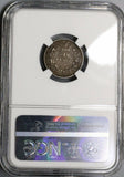 1863 NGC AU 50 Victoria 6 Pence Great Britain Key Date Silver Coin (21082302C)