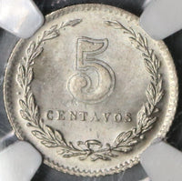 1938 NGC MS 64 Argentina 5 Centavos Liberty Head Mint State Coin (21090905C)