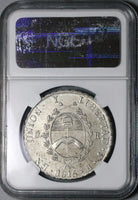 1815 NGC AU Argentina Sunface 8 Reales Rare PROVICIAS Error Coin (21091201C)