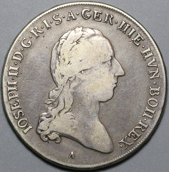 1789-A Austria Netherlands Kronenthaler Joseph II Silver Thaler Coin (22022104R)