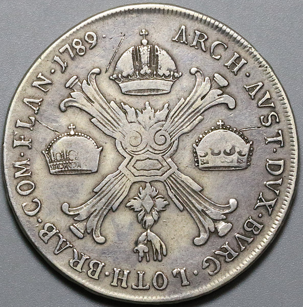β-1789 1789-A Austria Netherlands Kronenthaler Joseph II Silver Thaler