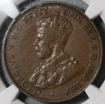 1925 NGC VF 35 Australia Penny Scarce George V Britain Empire Coin (20101101C)