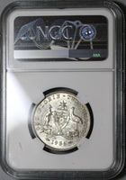 1936 NGC AU 58 Australia Florin George V Silver 2 Shillings Coin (19101001C)