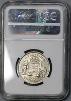 1954 NGC MS 63 Australia Silver Florin Shield Reverse Coin (16031205D)