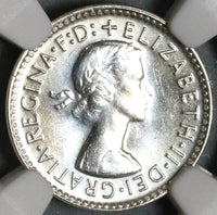 1961 NGC PF 66 Australlia 3 Pence Proof Silver Elizabeth II Coin (19113001C)