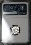 1961 NGC PF 66 Australlia 3 Pence Proof Silver Elizabeth II Coin (19113001C)