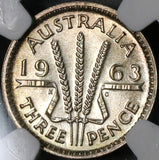 1963 NGC PF 67 AUSTRALIA 3 Pence Proof Silver Coin Top Pop 11/0 (18060701C)
