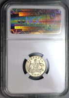1938 NGC MS 62 Australia 6 Pence George VI Silver Coin (19100302C)
