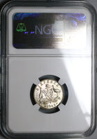 1943-D NGC MS 66 Australia 6 Pence George VI Gem Sterling Silver Coin (23031801C)