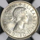 1953 NGC MS 63 Australia 6 Pence Elizabeth II Key Date Silver Coin (21090605C)